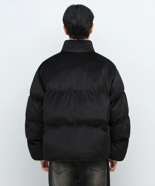 Ежедневная стёганая куртка Daily Puffer бархатная, Black