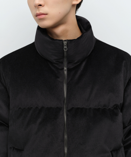 Ежедневная стёганая куртка Daily Puffer бархатная, Black