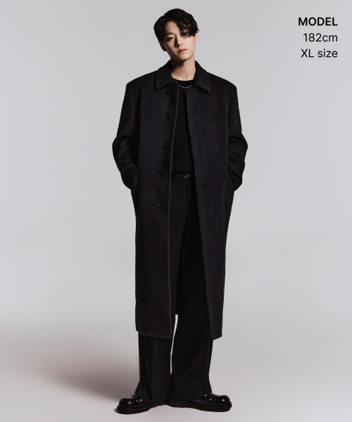 [Victoria Wool] Minimal Ribbed Crew Neck Knit [Black] thumbnail 2
