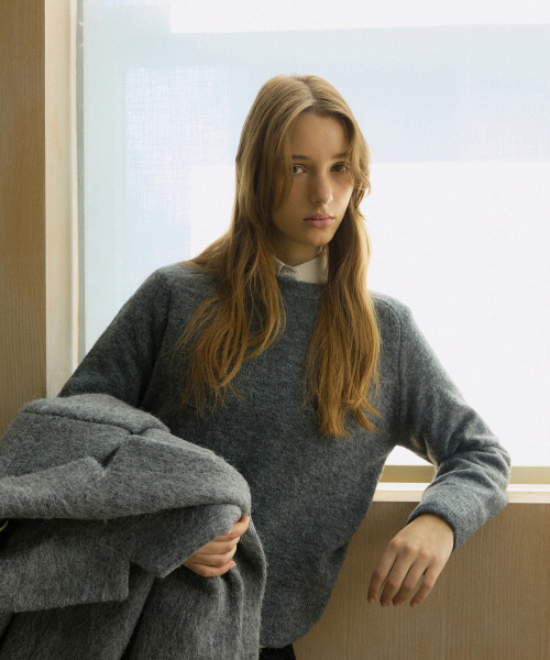 ESSENTIAL ALPACA SWEAT KNIT_3COLOR 3COLOR