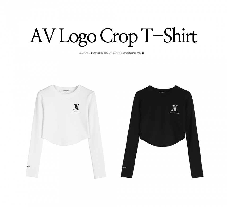 AVANDRESS★韓国★人気★AV LOGO CROP T-SHIRT 2色/追跡あり AVANDRESS☆韓国☆人気☆AV LOGO CROP T-SHIRT 2色/追跡あり