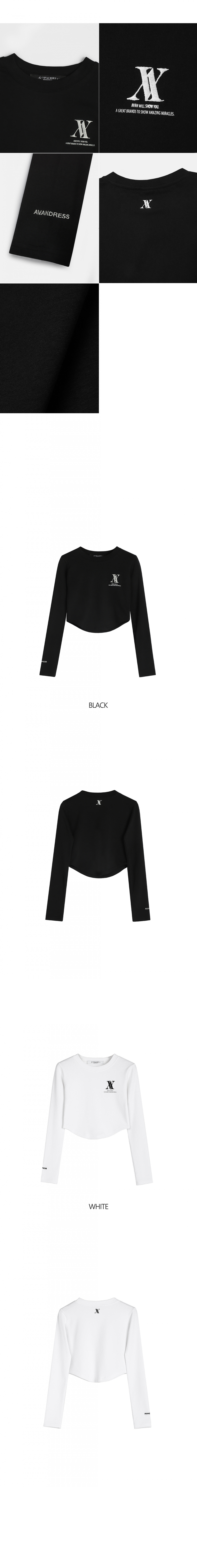 MUSINSA | AVANDRESS AV LOGO CROP T-SHIRT BLACK