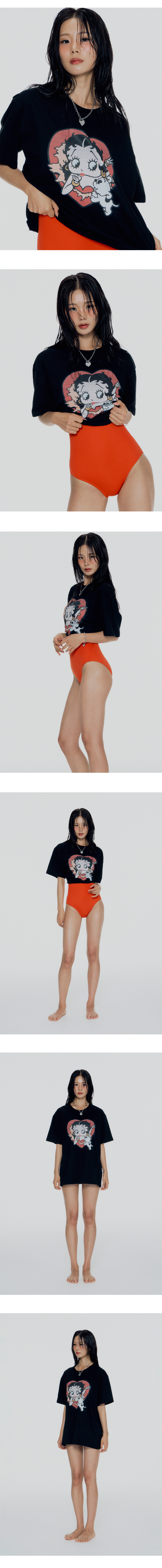 MUSINSA | ULKIN CANVAS Betty Boop Heart Burst Overfit Short