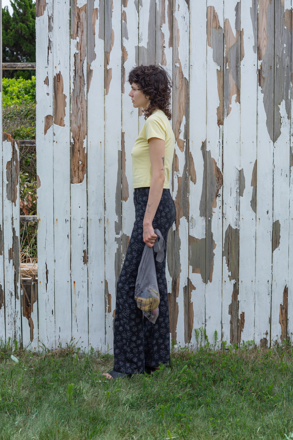 MUSINSA | MATIN KIM ORGANZA ECOBAG IN GREY