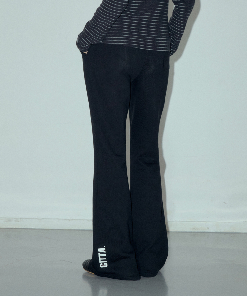Брюки буткат с логотипом CTB536 (Black)