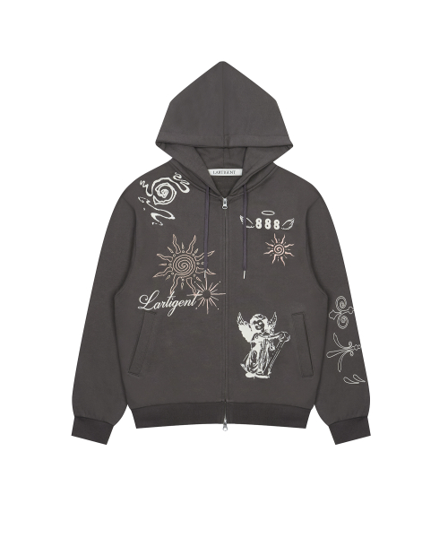 L19 ANGEL HOOD ZIP-UP(CHARCOAL) L19