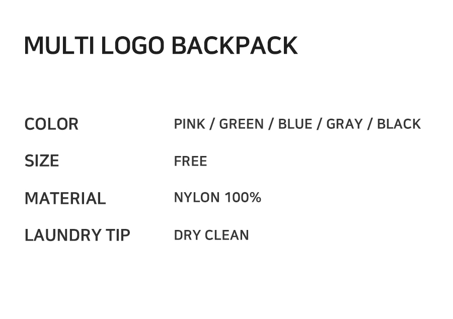MUSINSA公式 | NOIAGO NOI1233 Multi Logo Backpack (Pink)