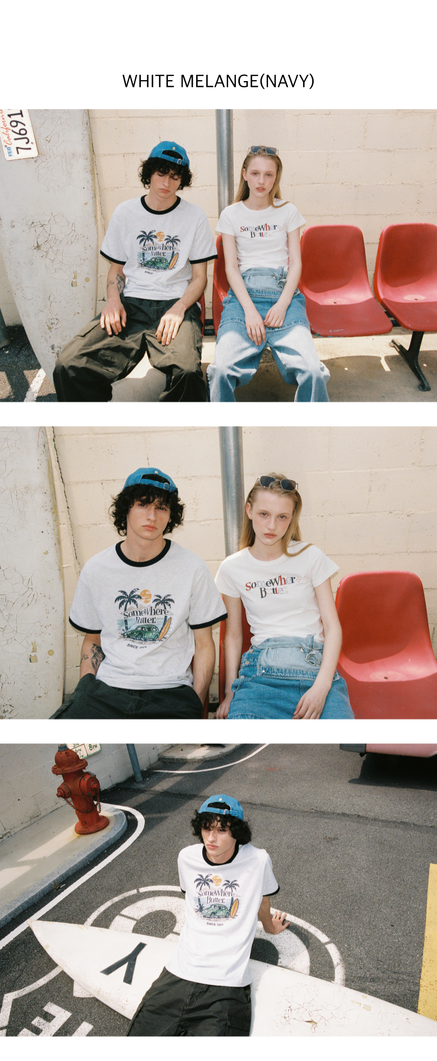 MUSINSA | SOMEWHEREBUTTER Vintage Car Wave Logo Over-Fit Top
