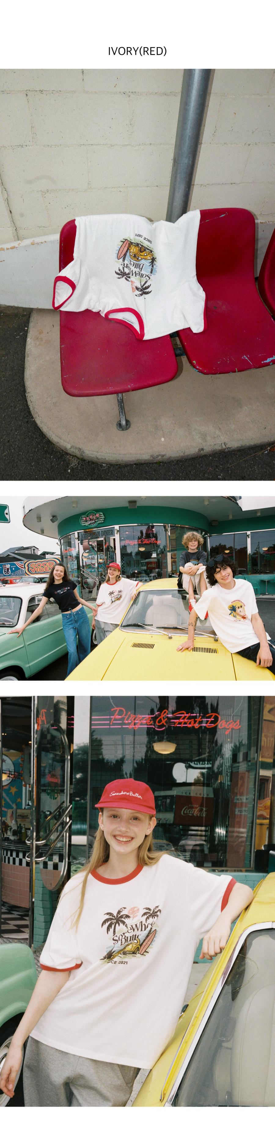 [SOMEWHERE BUTTER]★25SS★Vintage Car Wave Logo Over-Fit Top MUSINSA | SOMEWHEREBUTTER Vintage Car Wave Logo Over-Fit Top