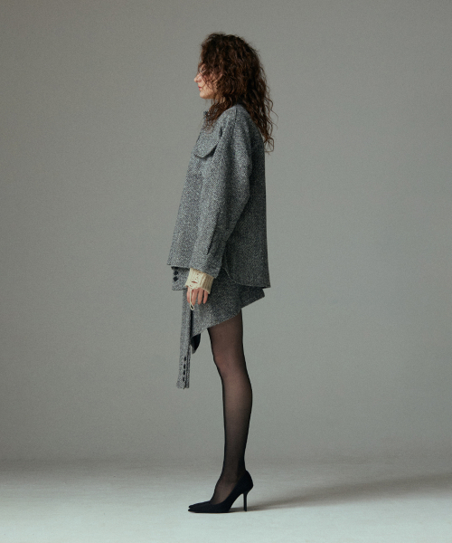 Tweed half wool coat