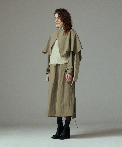 Cape trench coat