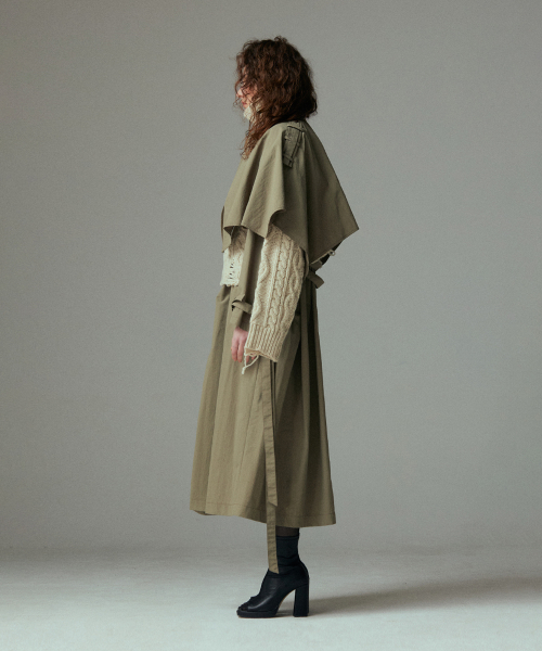 Cape trench coat