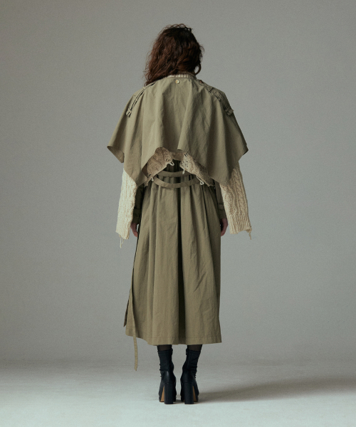 Cape trench coat