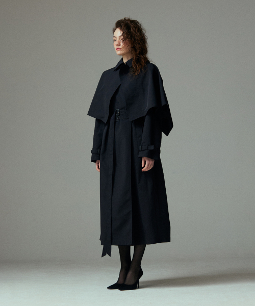 Cape trench coat