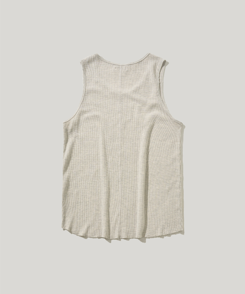 VINTAGE WAFFLE SLEEVELESS_OATMEAL