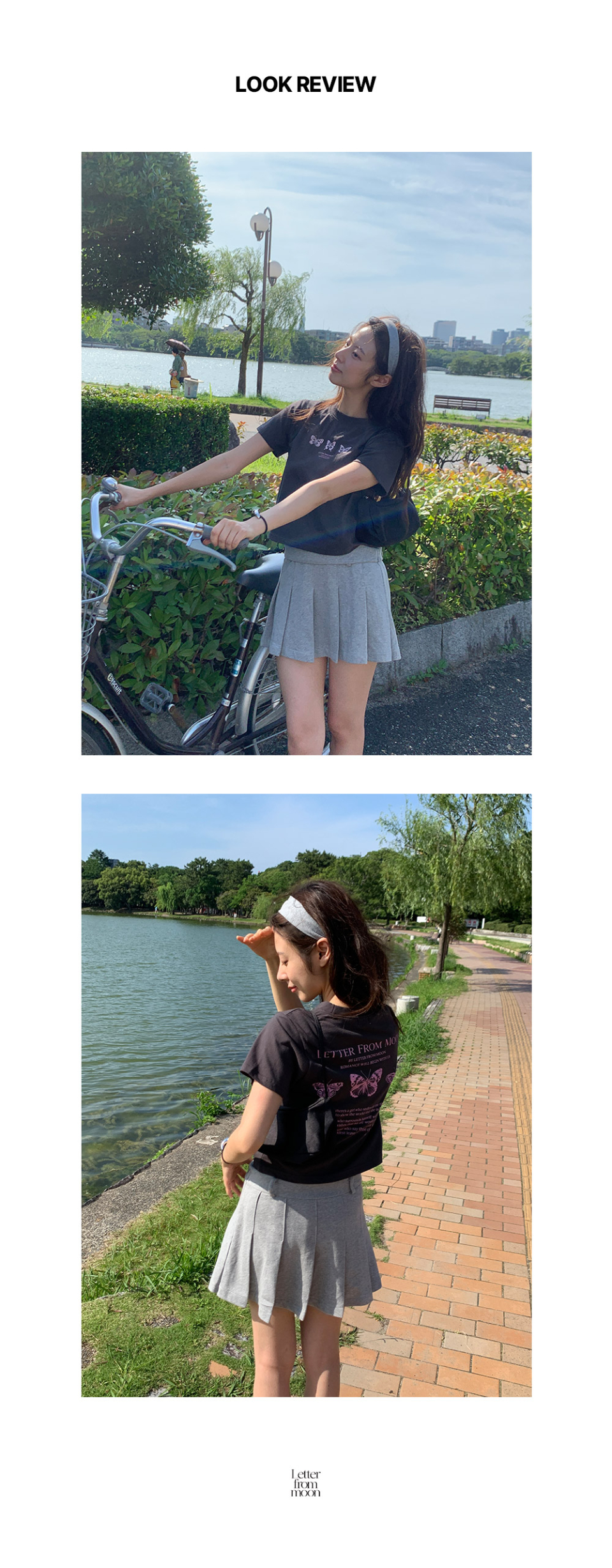 MUSINSA | LETTER FROM MOON Miyu Pleats Mini Skirt (Gray)