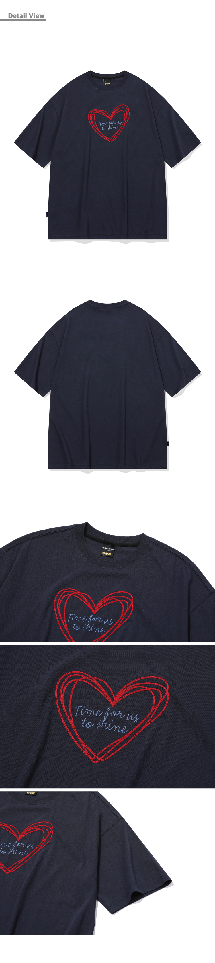 【CPGN STUDIO】25SS★ Heart Time Short Sleeve Tee MUSINSA | CPGN STUDIO Chain Heart Embroidered Short Sleeve T