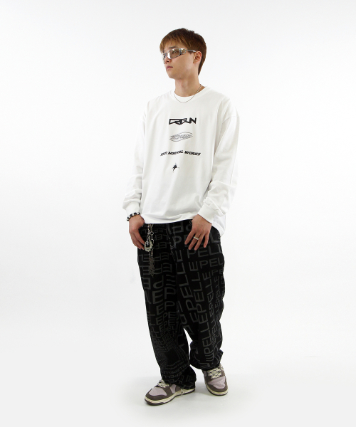Лонгслив System Logo Tee Max Over Fit WHITE