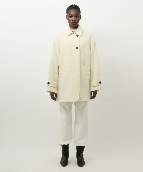 Pluffy Double Coat Ivory