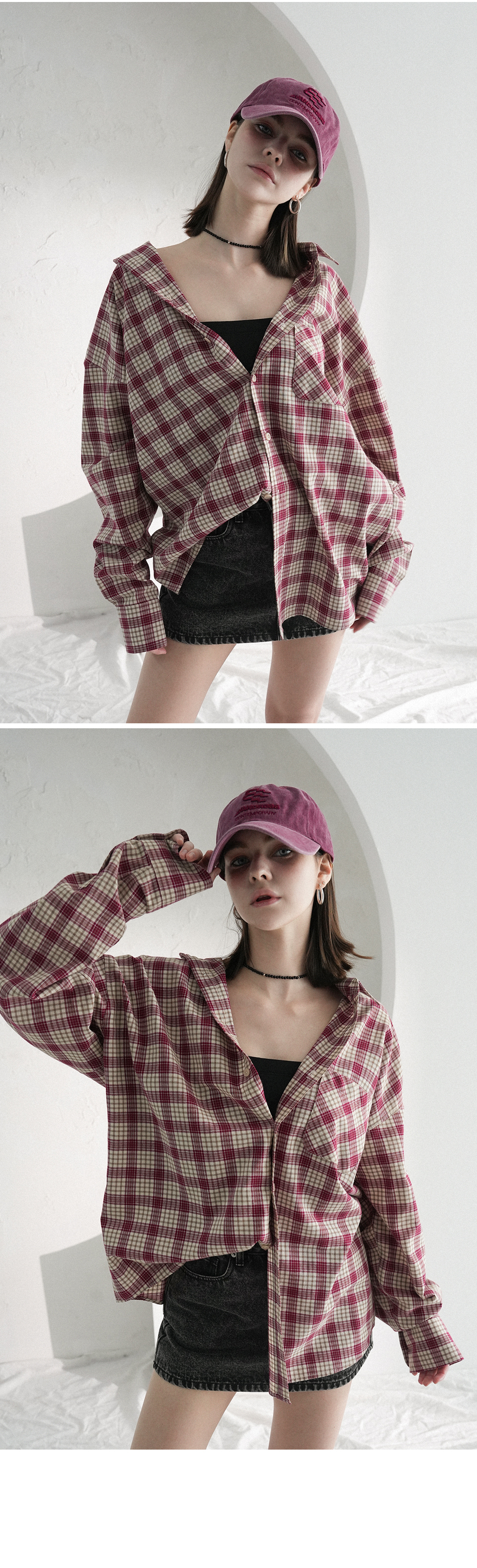 AVANDRESS ♥ Alton Overfit Check Shirt/追跡付 AVANDRESS ♥ Alton Overfit Check Shirt/追跡付 (AVANDRESS
