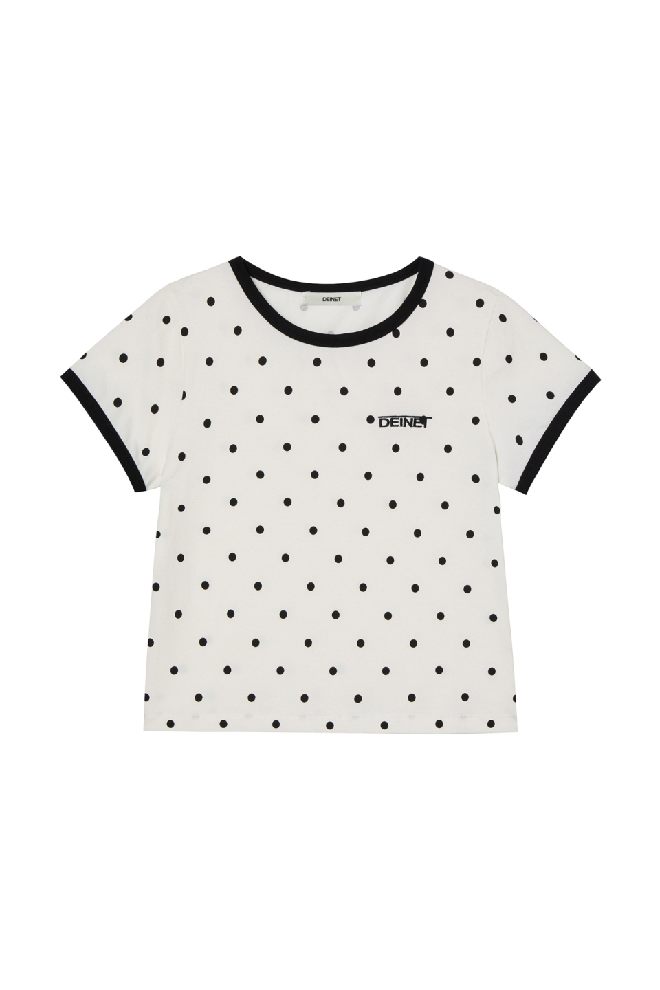 DEINET DOT RINGER T SHIRTS - 4 COLORS WHITE