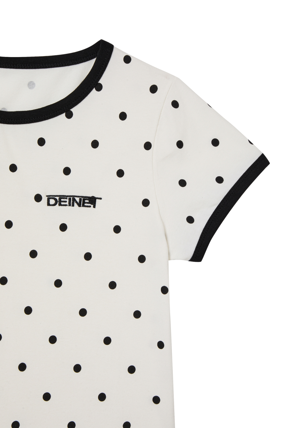 DEINET DOT RINGER T SHIRTS - 4 COLORS WHITE