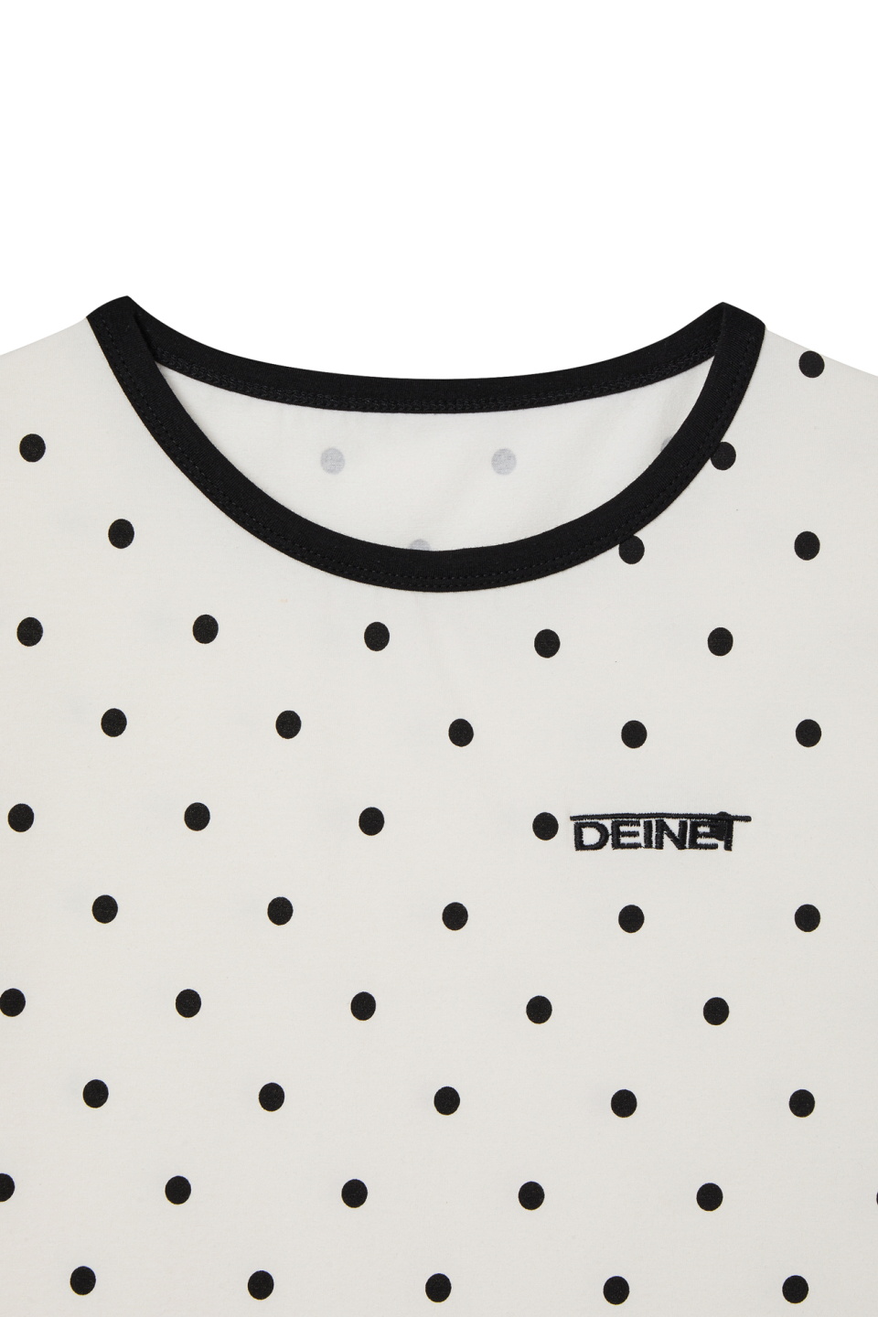 DEINET DOT RINGER T SHIRTS - 4 COLORS WHITE
