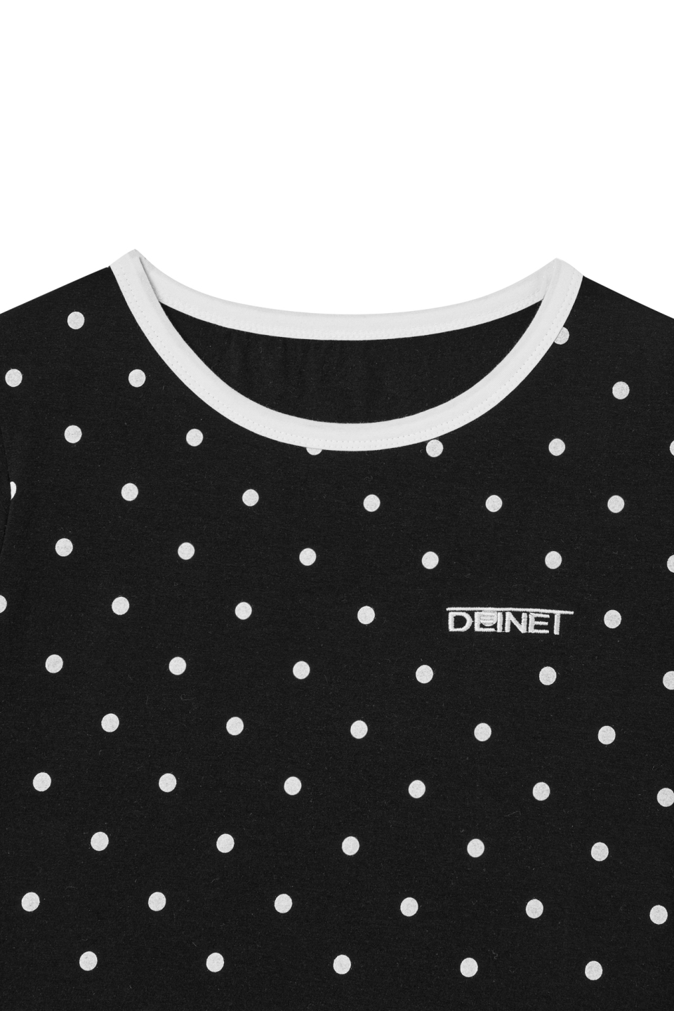 DEINET DOT RINGER T SHIRTS - 4 COLORS BLACK