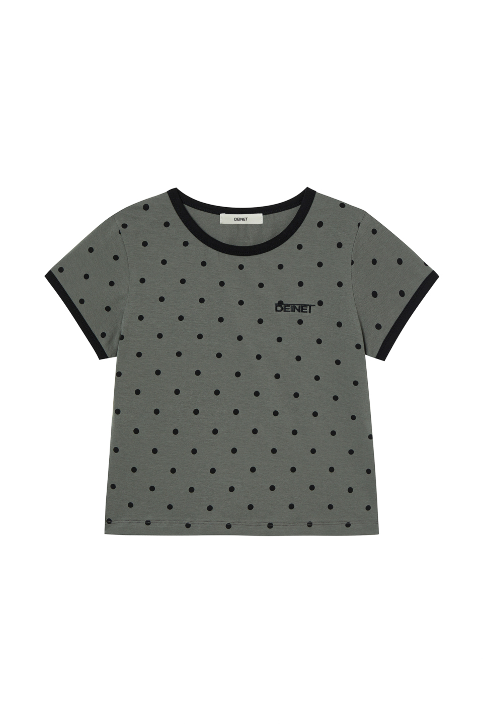 DEINET DOT RINGER T SHIRTS - 4 COLORS CHARCOAL