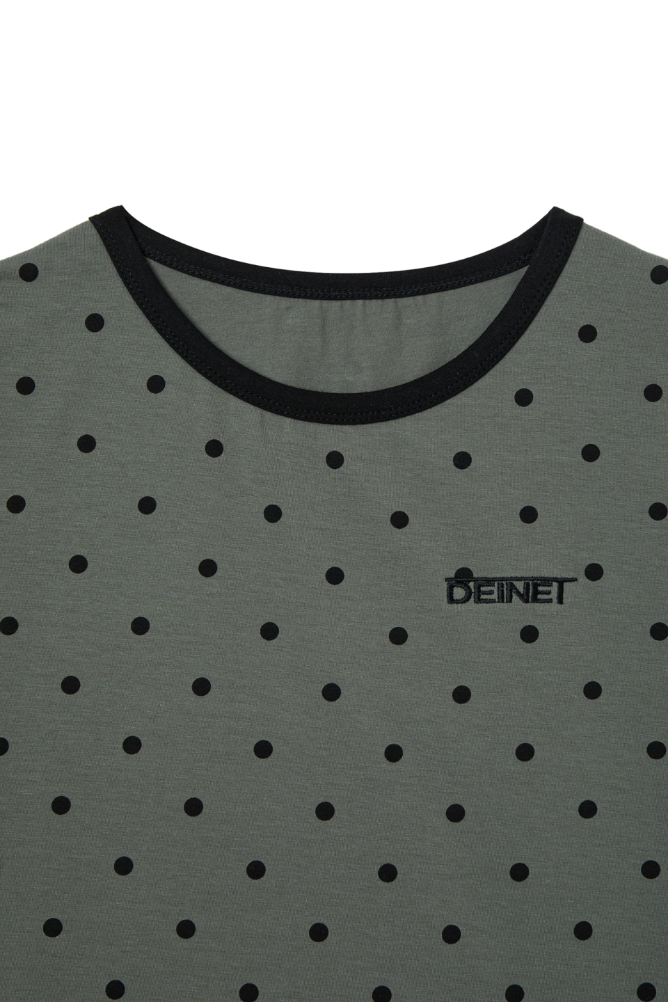 DEINET DOT RINGER T SHIRTS - 4 COLORS CHARCOAL