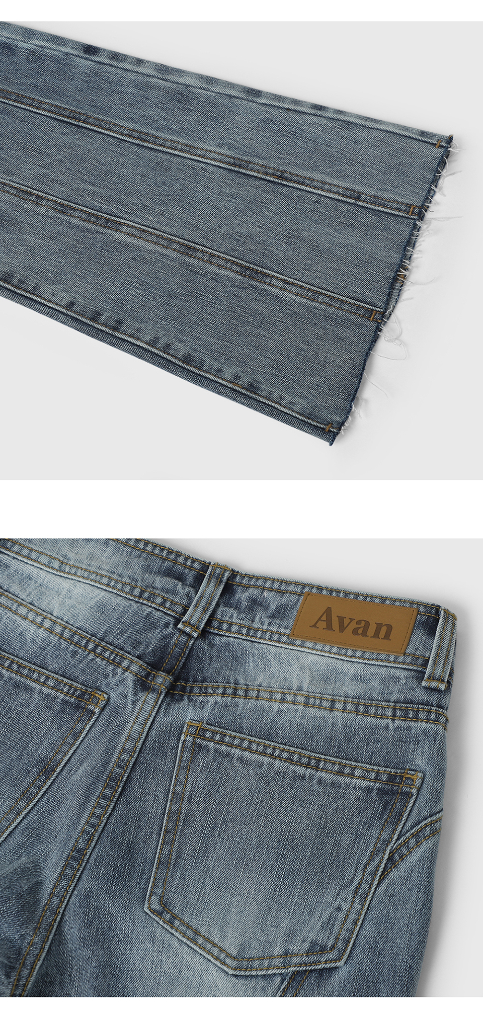 MUSINSA | AVANDRESS Thin Bootscut Pants WASHING BLACK