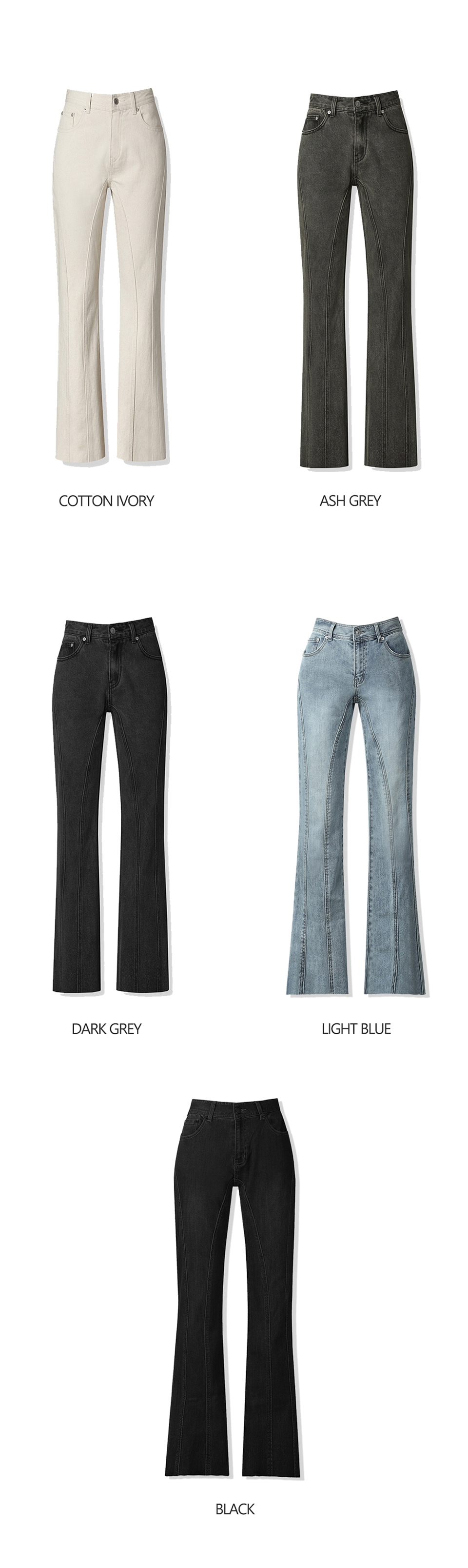 MUSINSA | AVANDRESS Thin Bootscut Pants WASHING BLACK
