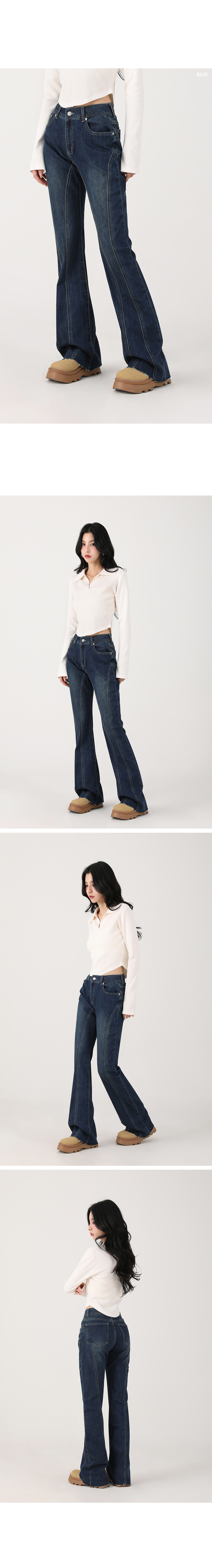 MUSINSA | AVANDRESS Thin Bootscut Pants LIGHT BLUE
