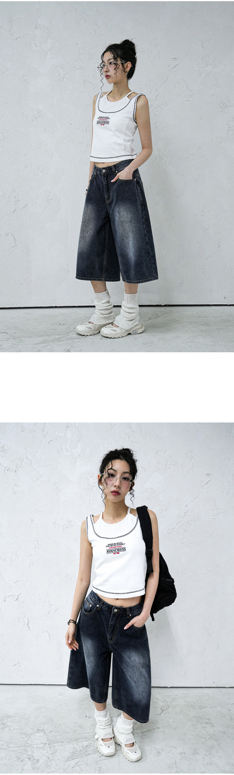 [AVANDRESS] ★25SS★ AMG Denim Shorts /韓国人気 AVANDRESS) Side Big Denim Shorts | 4color