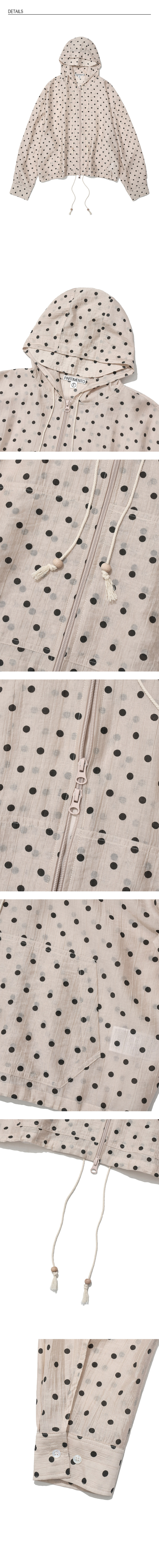 MUSINSA公式 | PARTIMENTO WOMEN Polka Dot Sheer Hooded