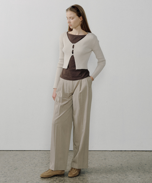 рубчатый кнопка CARDIGAN_3COLOR