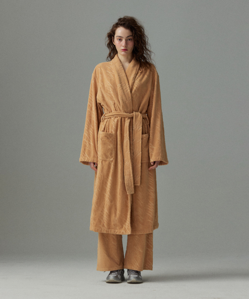 [ESSENTIAL] Terry logo pattern bathrobes