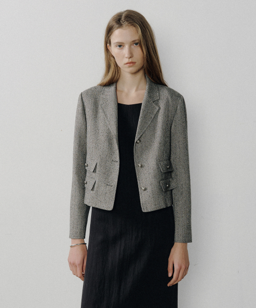 HERRINGBONE TWEED JK_2COLOR