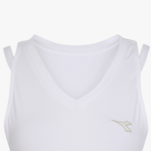 Платье V-neck для тенниса WHITE