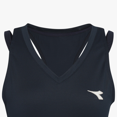 Спортивное платье Crosscourt с V-образным вырезом NAVY
