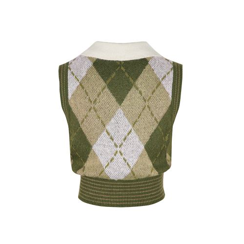 Rene Knit Vest Olive Women