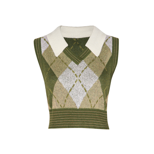Rene Knit Vest Olive Women
