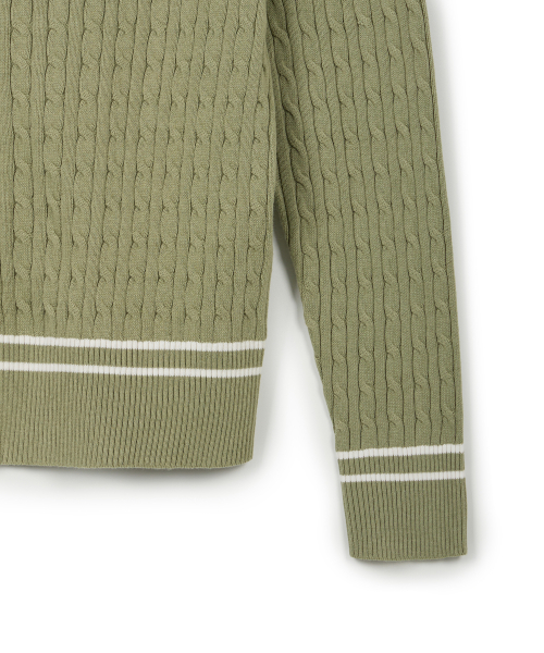 Классический хлопковый кардиган _ Olive Green