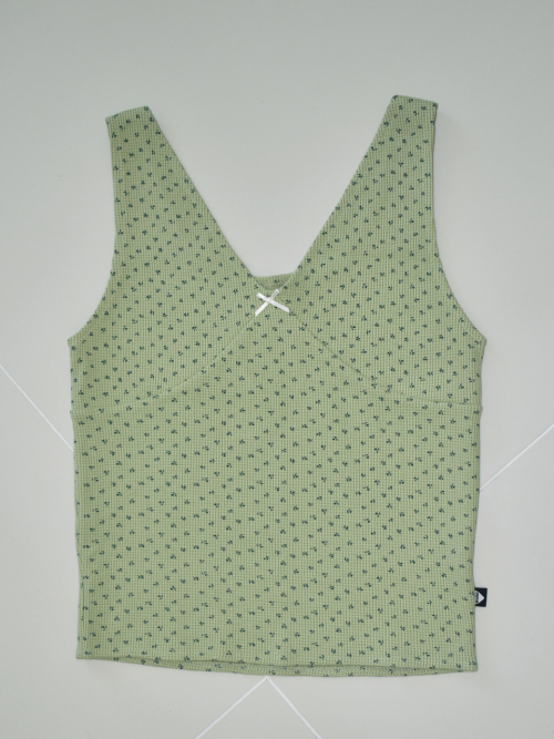 Хлопковый топ без рукавов BASIL SLOW TOP, GREEN