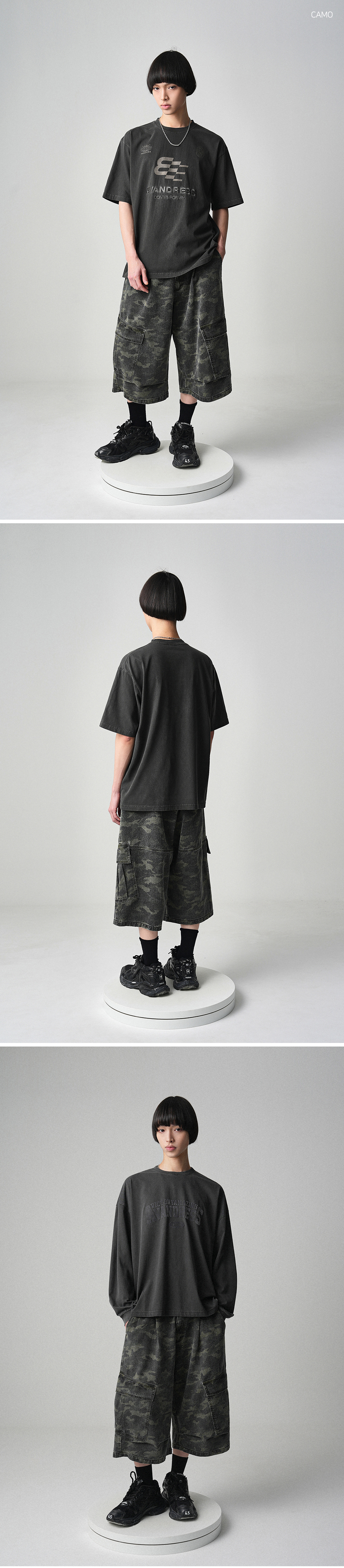MUSINSA | AVANDRESS Side Big Denim Shorts CAMO