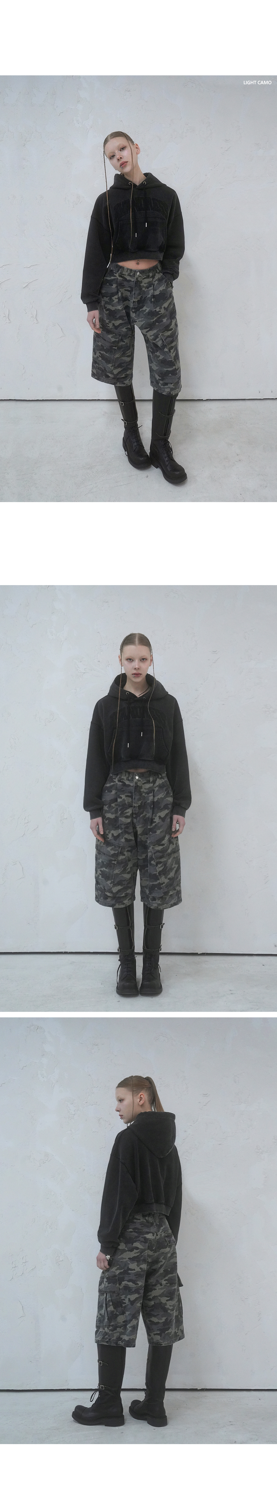 MUSINSA | AVANDRESS Side Big Denim Shorts CAMO