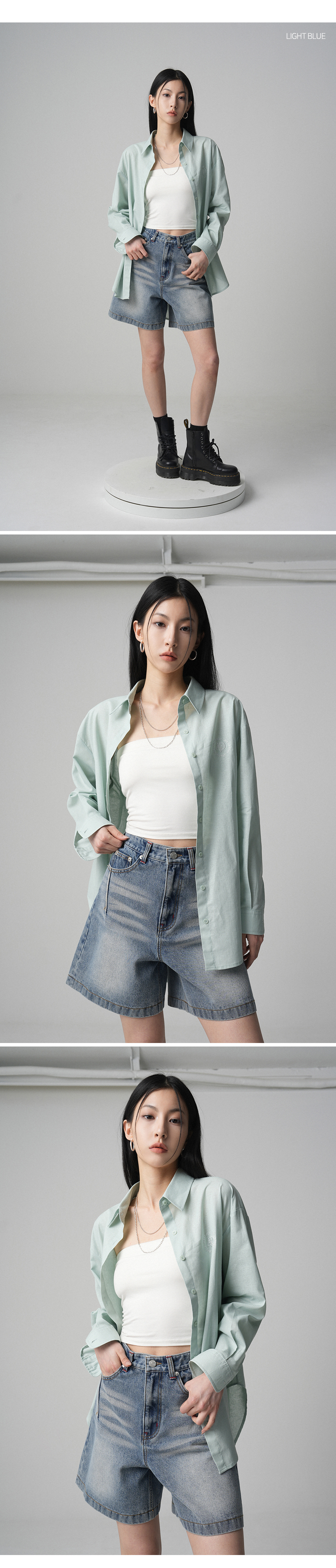어반드레스(AVANDRESS) Lovely Stitch Denim Shorts - 3COL