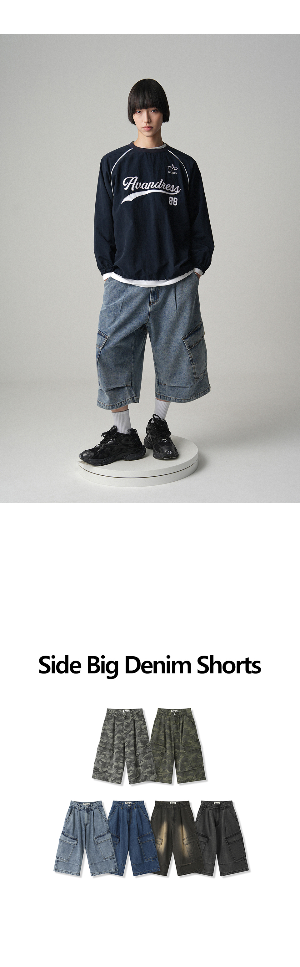 ★2024SS新作★AVANDRESS★Side Big Denim Shorts MUSINSA | AVANDRESS Side Big Denim Shorts - 4COL