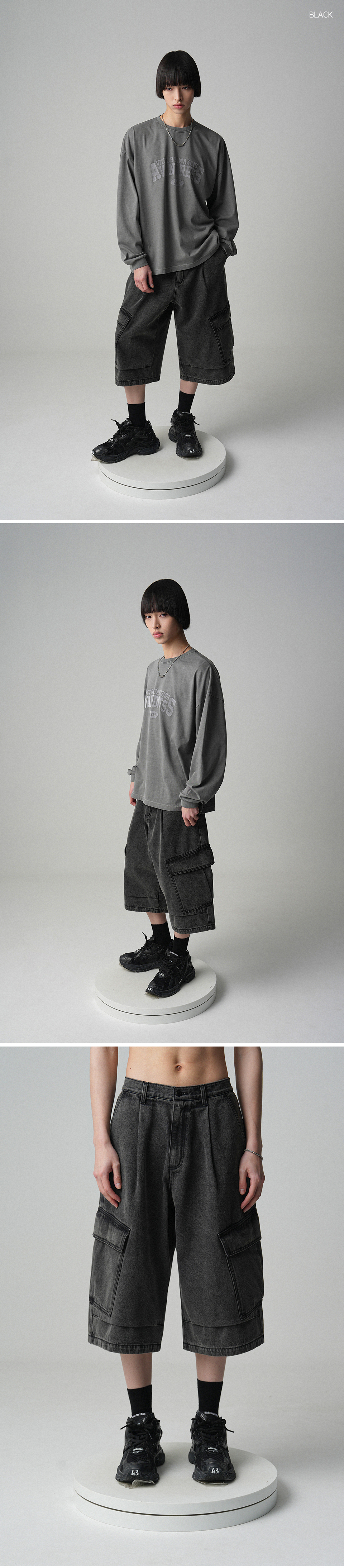 MUSINSA公式 | AVANDRESS Side Big Denim Shorts - 4COL