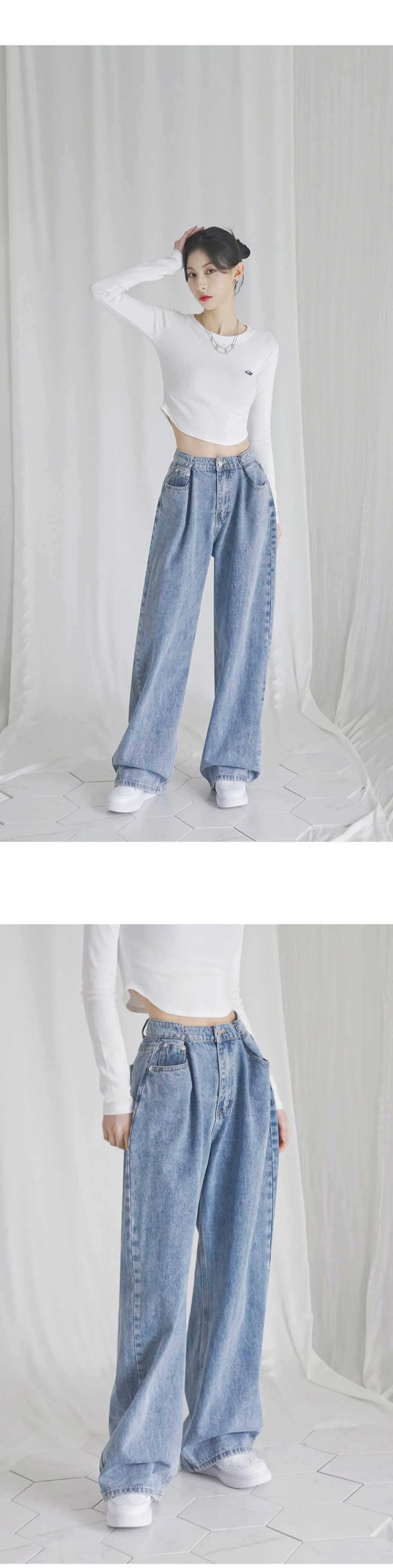 TWICEモモ着用[AVANDRESS] BUCKLE WIDE DENIM PANTS LIGHTBLUE MUSINSA | AVANDRESS BUCKLE WIDE DENIM PANTS SKYBLUE